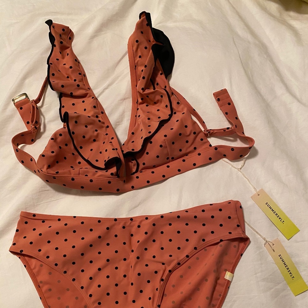 Summersalt Pink and Black Bikini Swimsuit